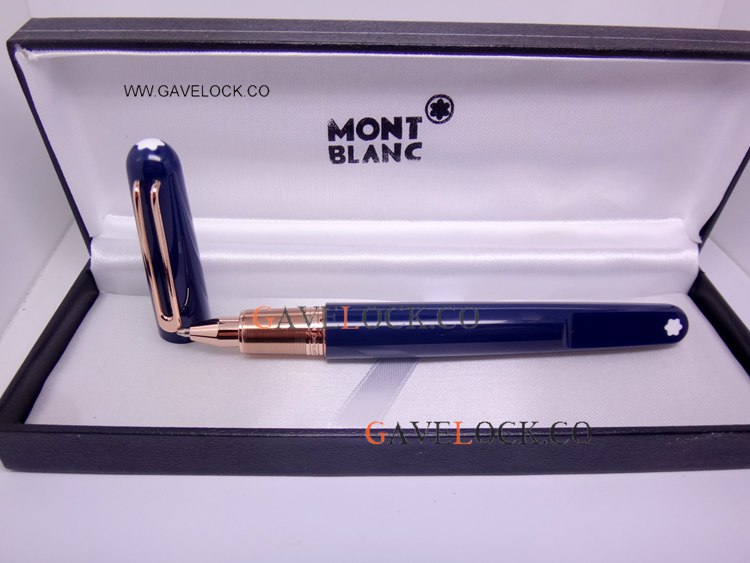 Faux Mont Blanc M Blue Rollerball Pen For Sale